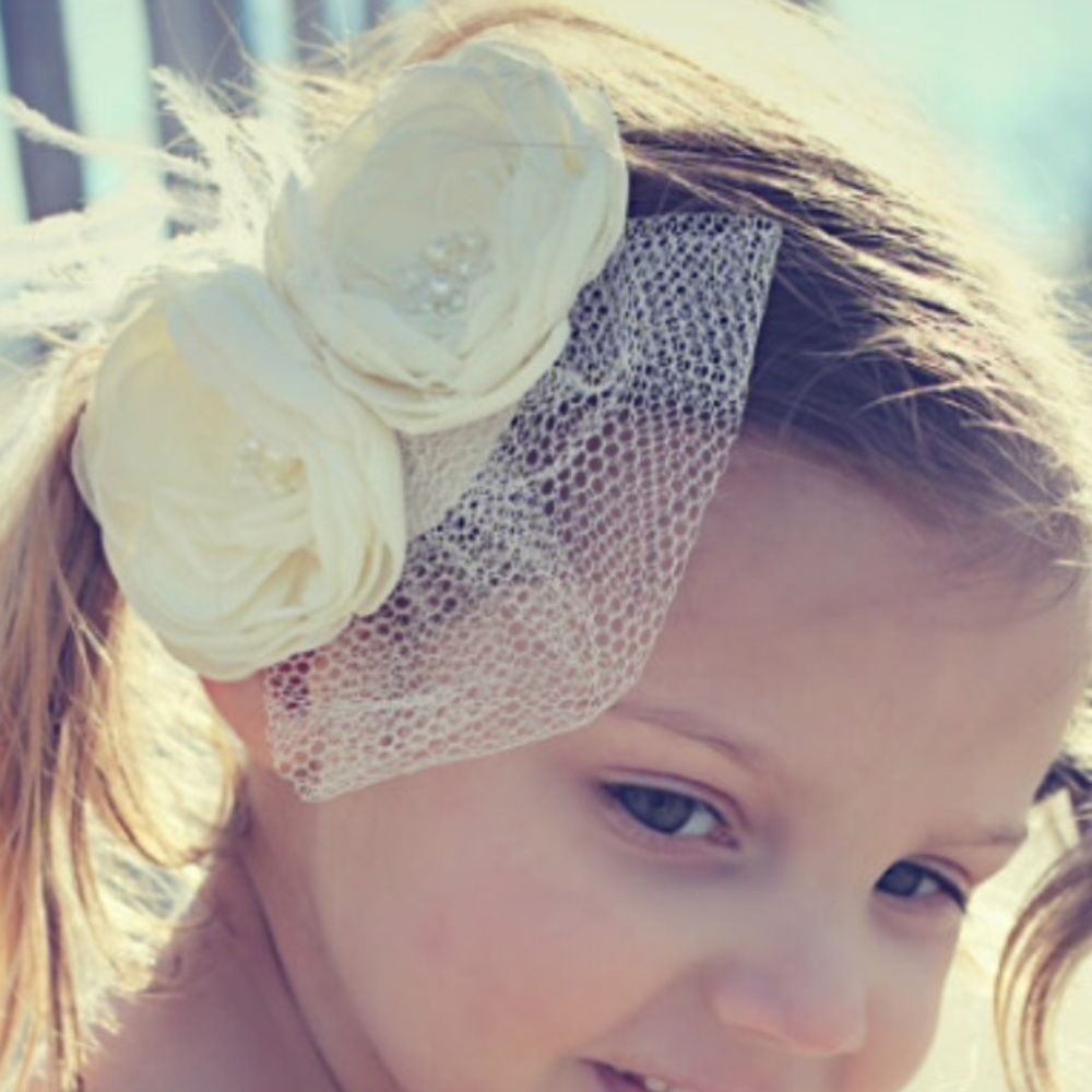 COPY - Bridal Headpiece in Ivory, Flower Fascinat…